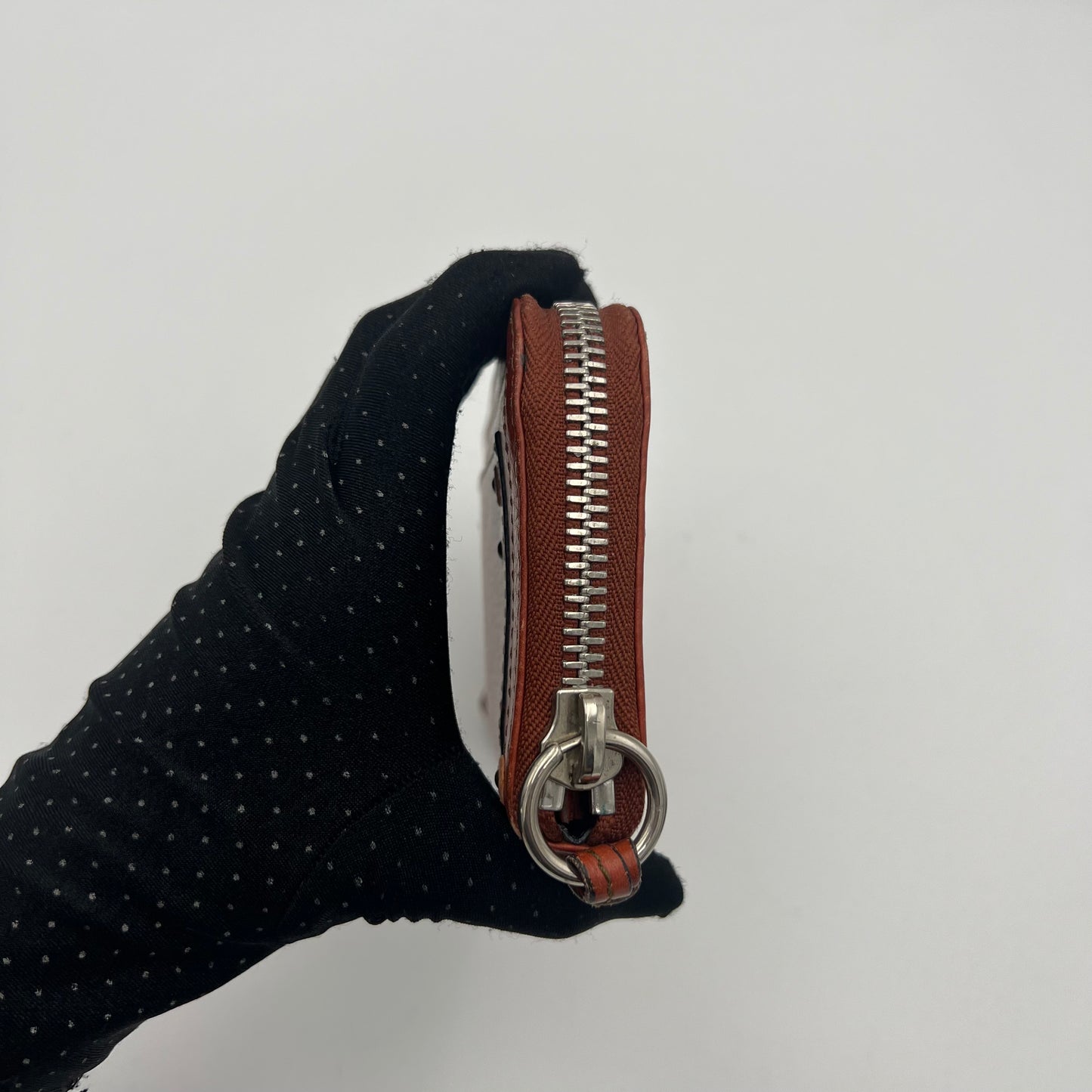 Chloe Orange Leather Paddington Zip Around Long Wallet
