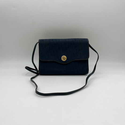 Christian Dior Dark Blue Trotter Flap Crossbody