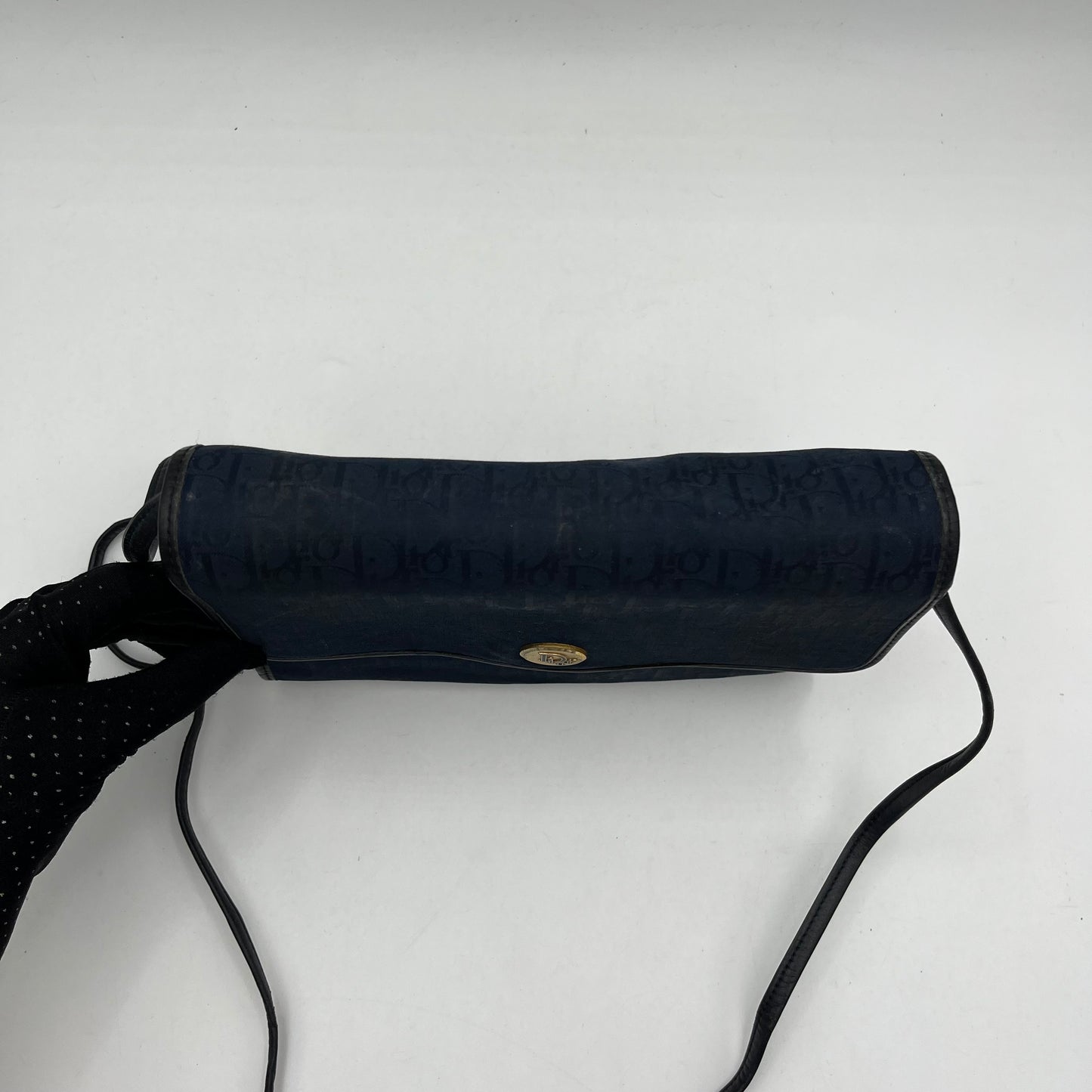 Christian Dior Dark Blue Trotter Flap Crossbody