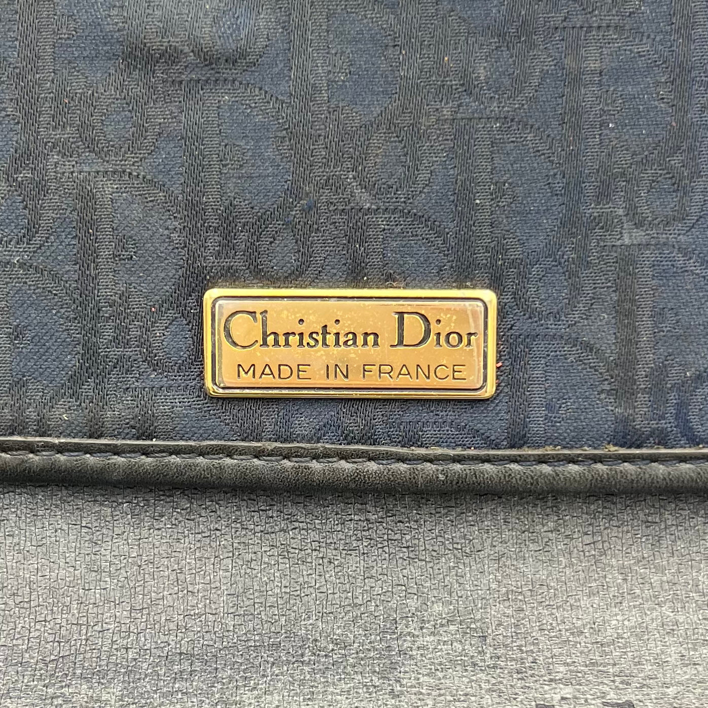 Christian Dior Dark Blue Trotter Flap Crossbody