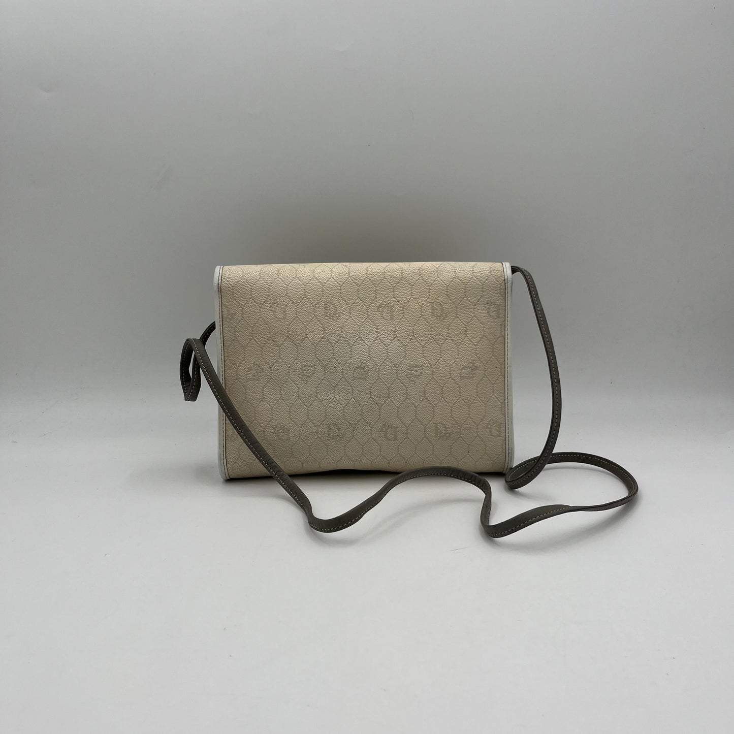 Christian Dior White Honeycomb Flap Crossbody