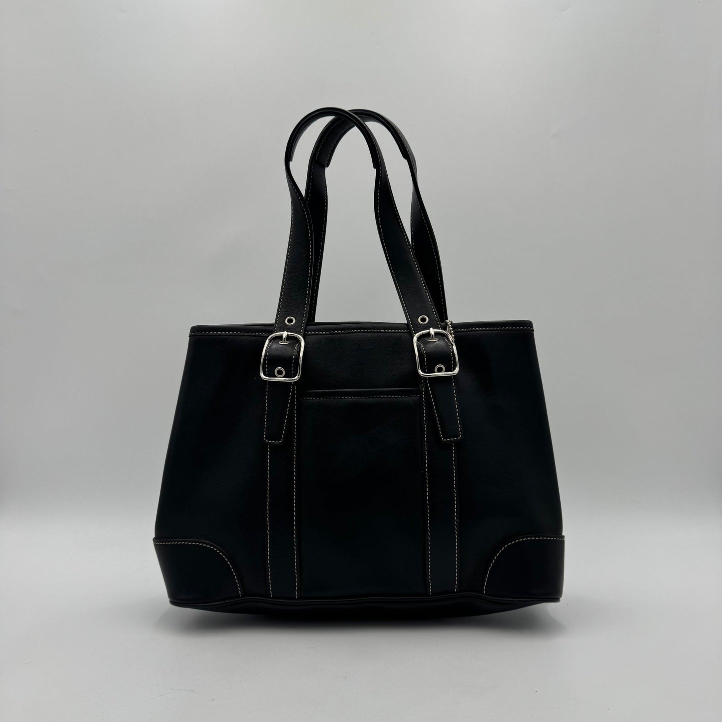 Coach Black Leather Hampton Handbag