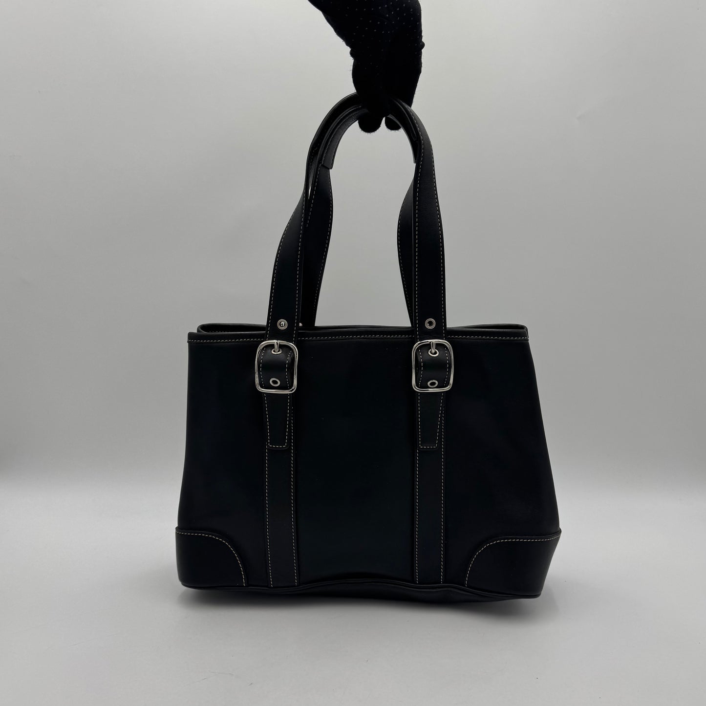Coach Black Leather Hampton Handbag