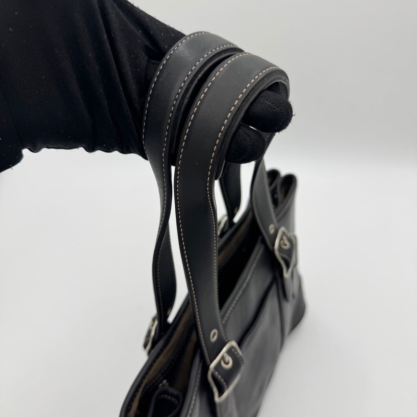 Coach Black Leather Hampton Handbag