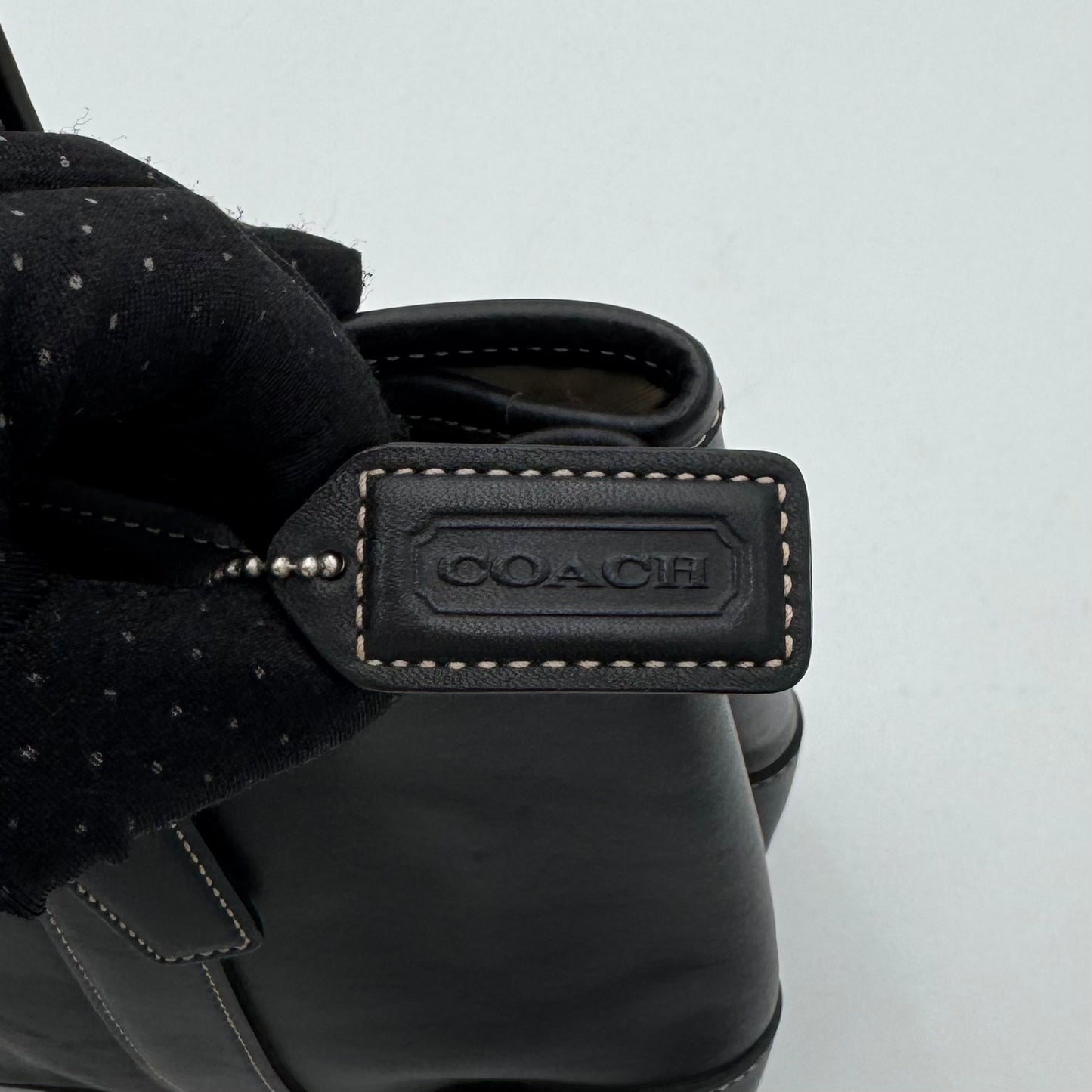 Coach Black Leather Hampton Handbag