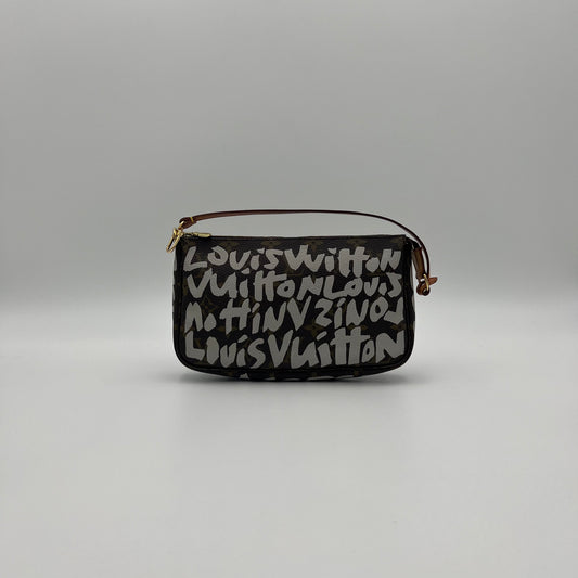 LV Stephen Sprouse White Graffiti Pochette