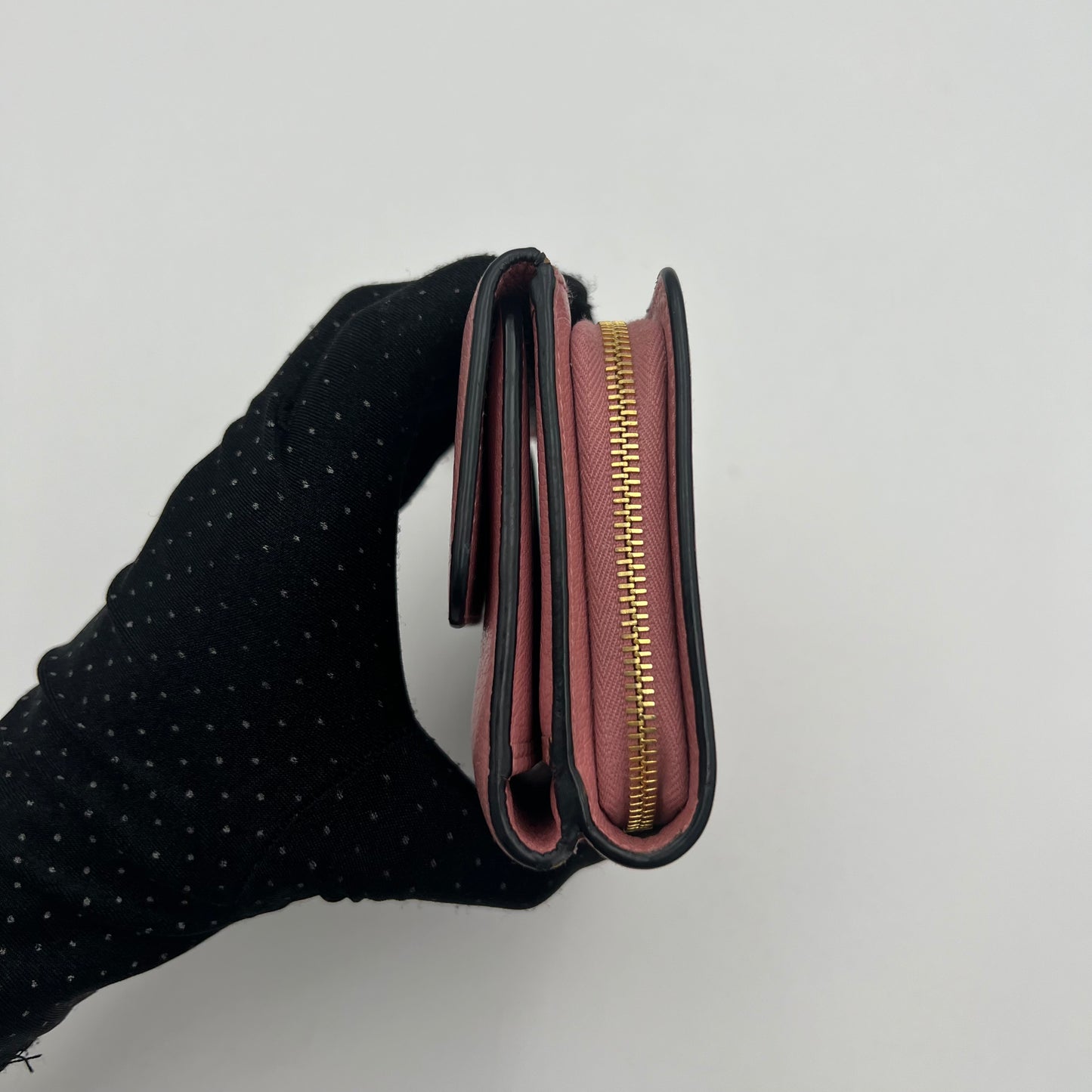 Miu Miu Pink Leather Medium Compact Wallet