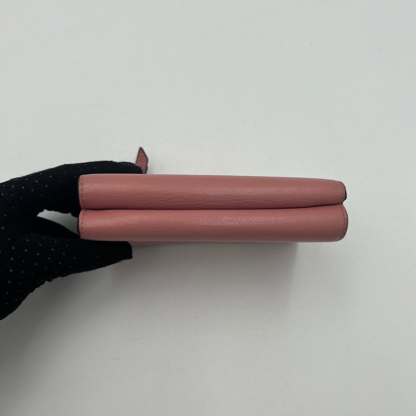 Miu Miu Pink Leather Medium Compact Wallet