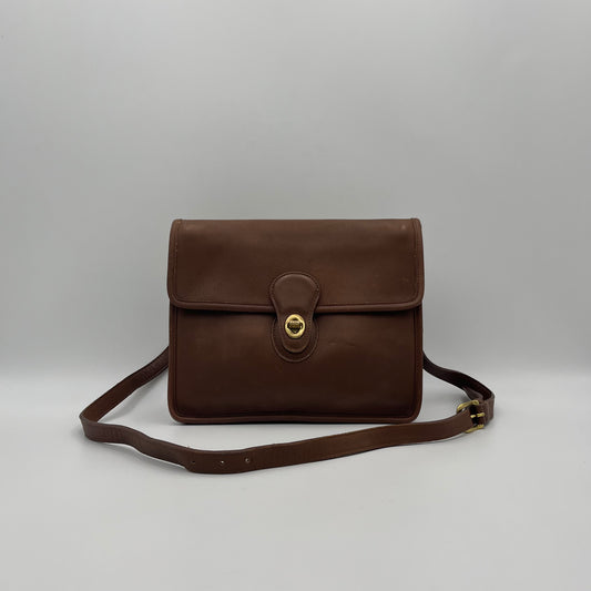 Coach Vintage British Tan Leather 9972 Willis Two-Way Bag