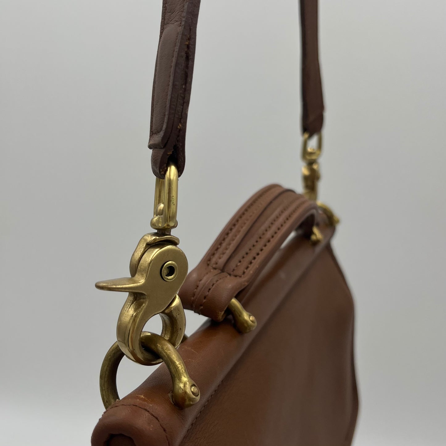 Coach Vintage British Tan Leather 9972 Willis Two-Way Bag