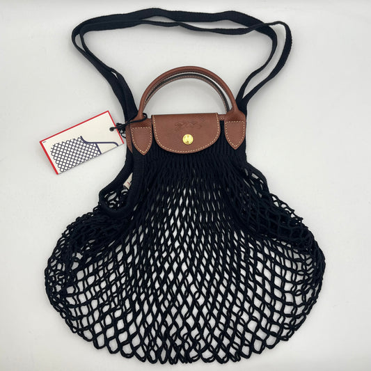 Longchamp Black Le Pliage Filet Mesh Bag