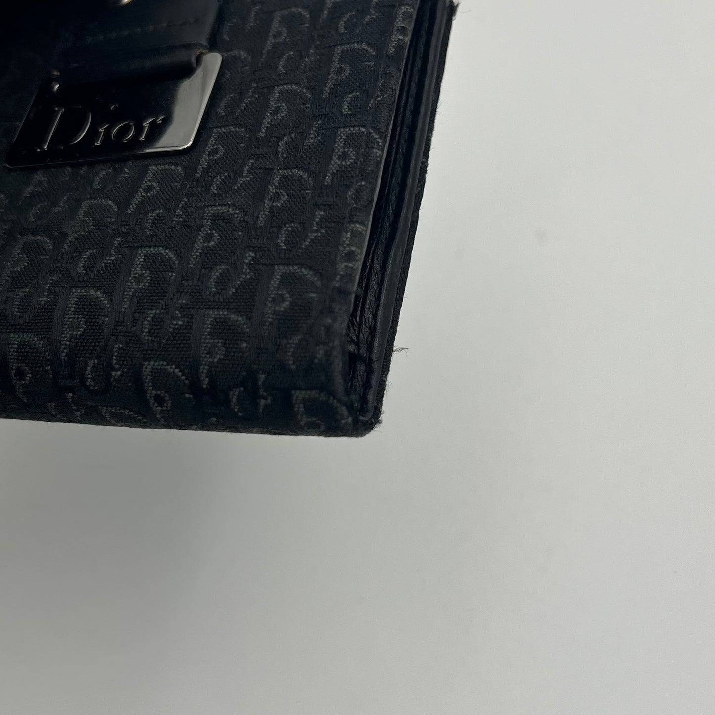 Chirstian Dior Black Trotter Street Chic Bifold Short Wallet