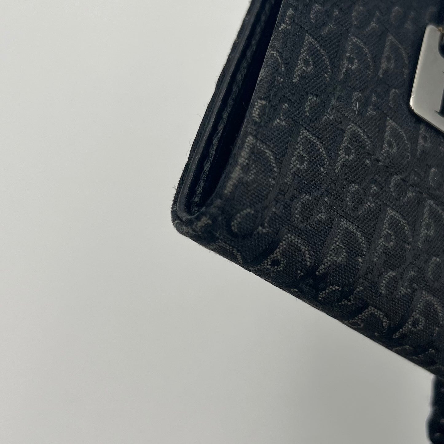 Chirstian Dior Black Trotter Street Chic Bifold Short Wallet