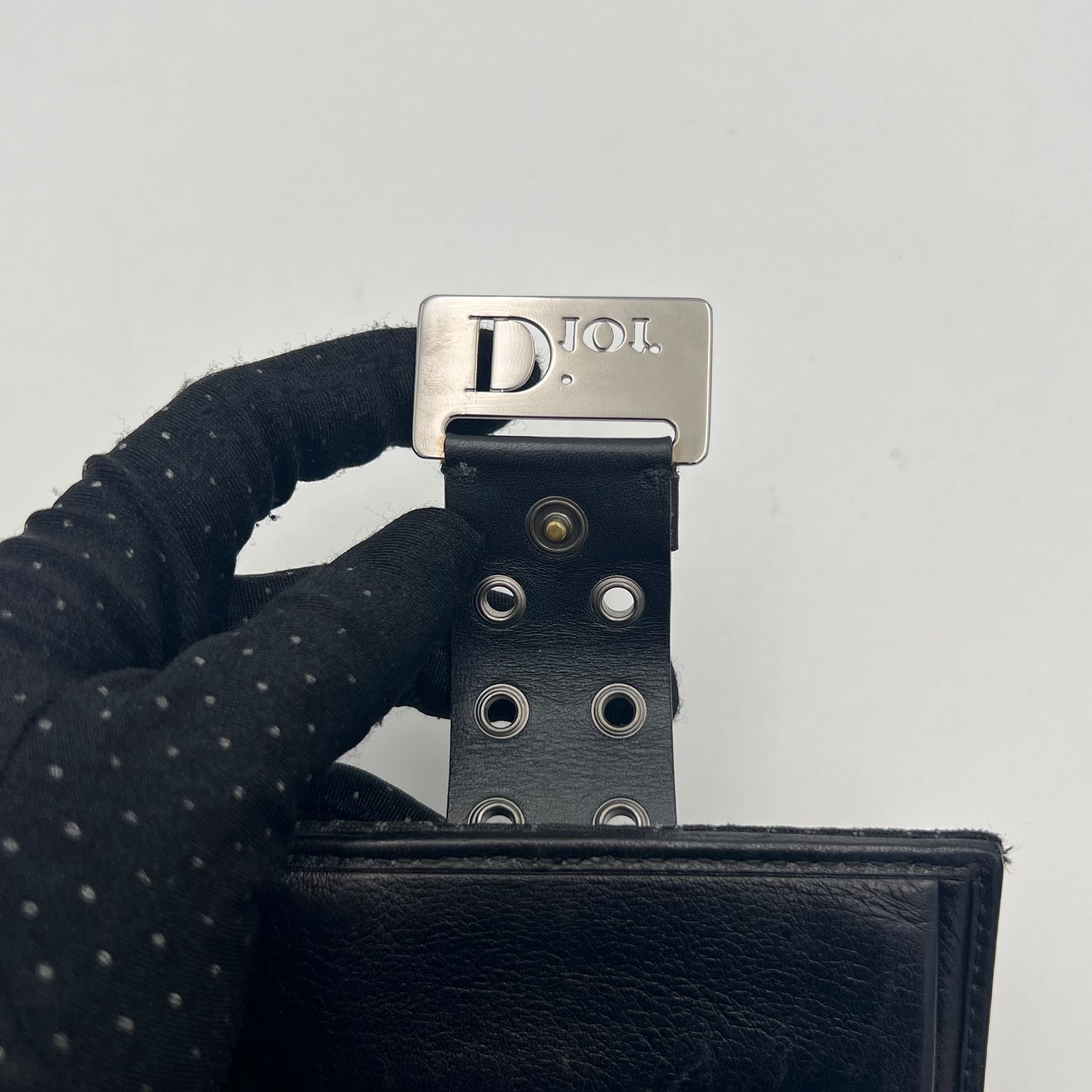 Chirstian Dior Black Trotter Street Chic Bifold Short Wallet