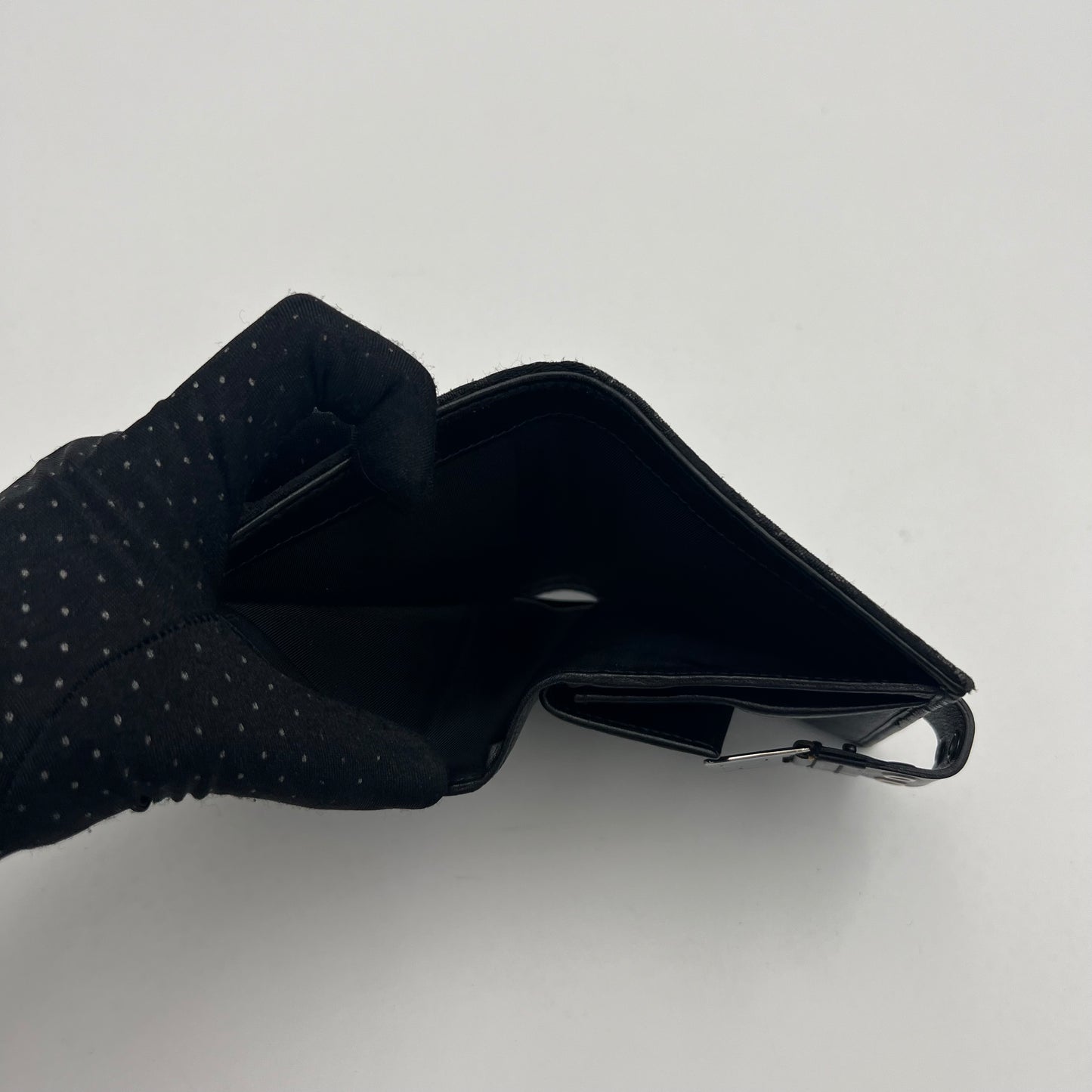Chirstian Dior Black Trotter Street Chic Bifold Short Wallet