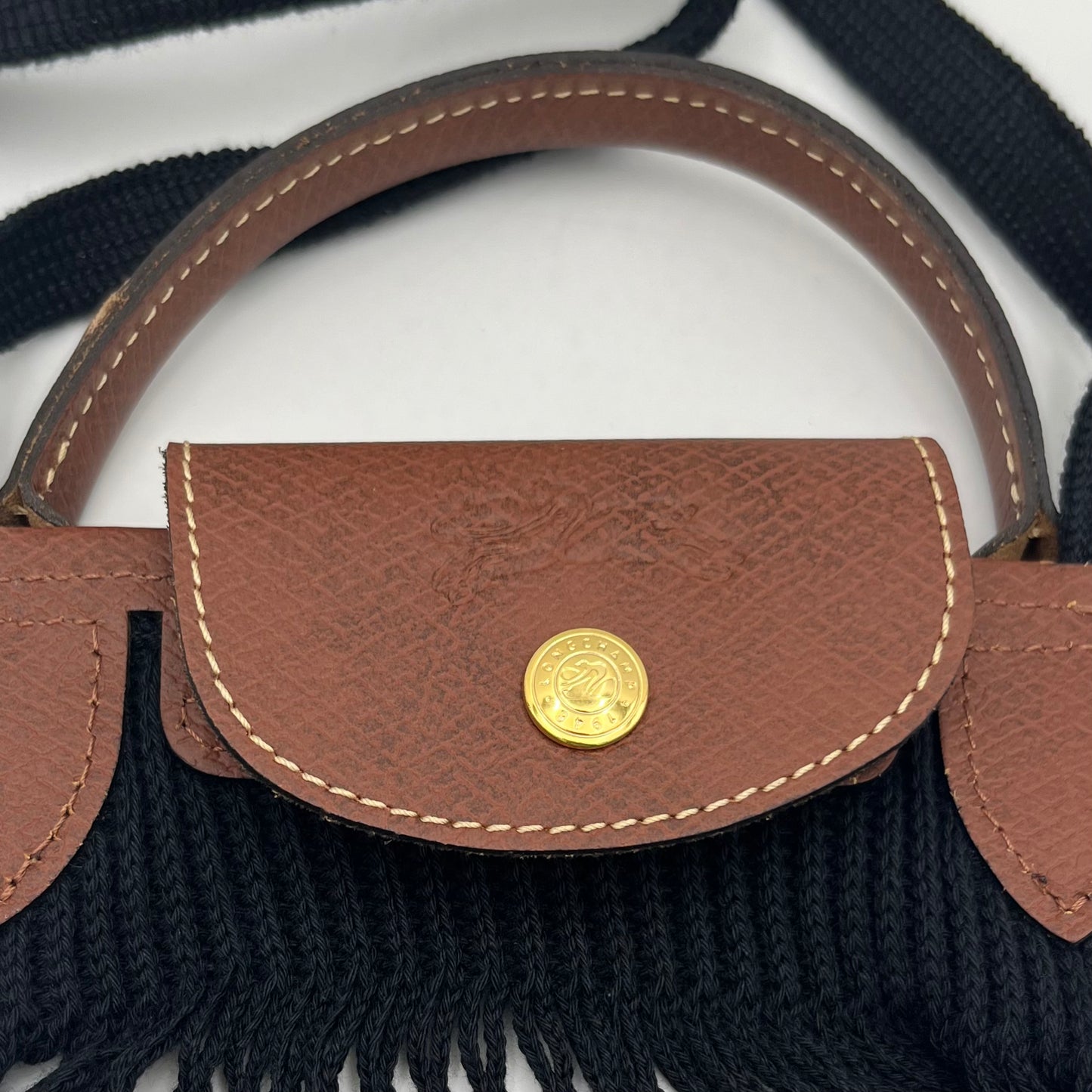Longchamp Black Le Pliage Filet Mesh Bag