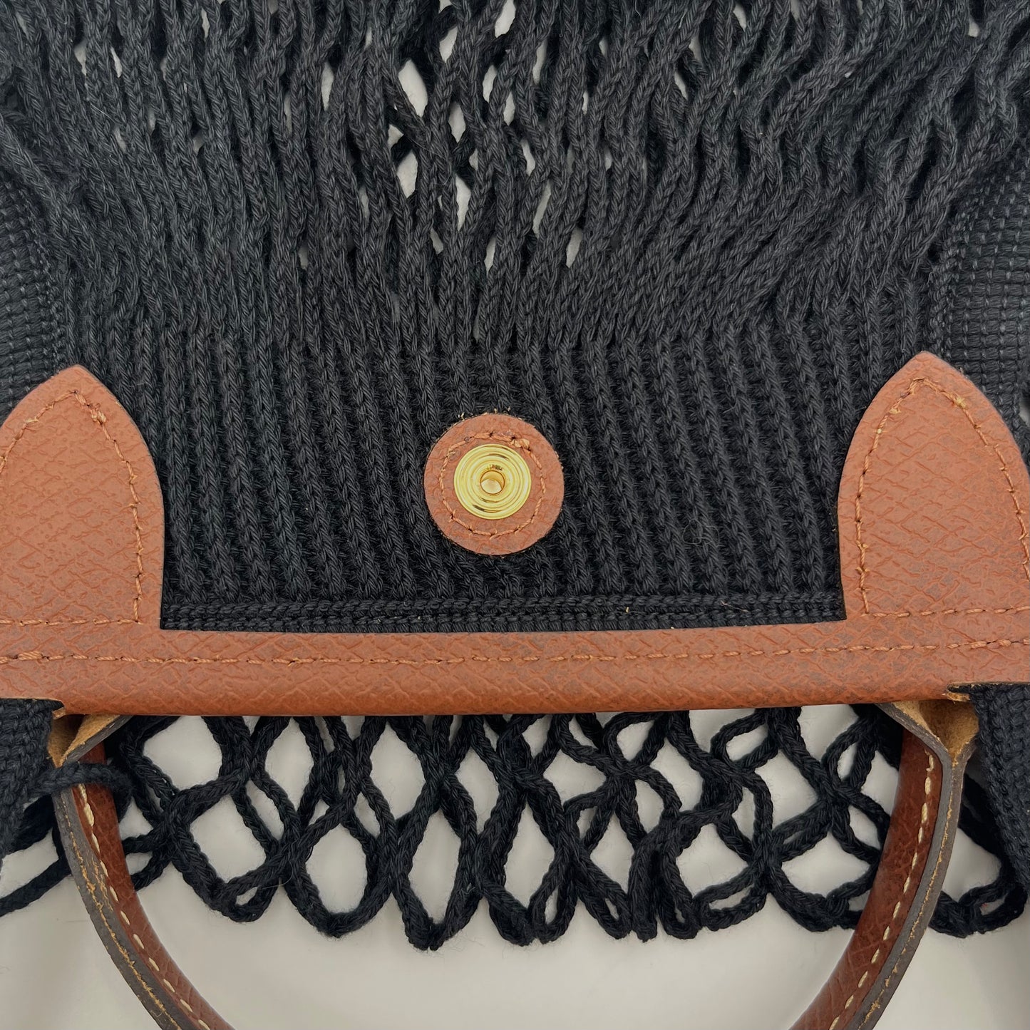 Longchamp Black Le Pliage Filet Mesh Bag