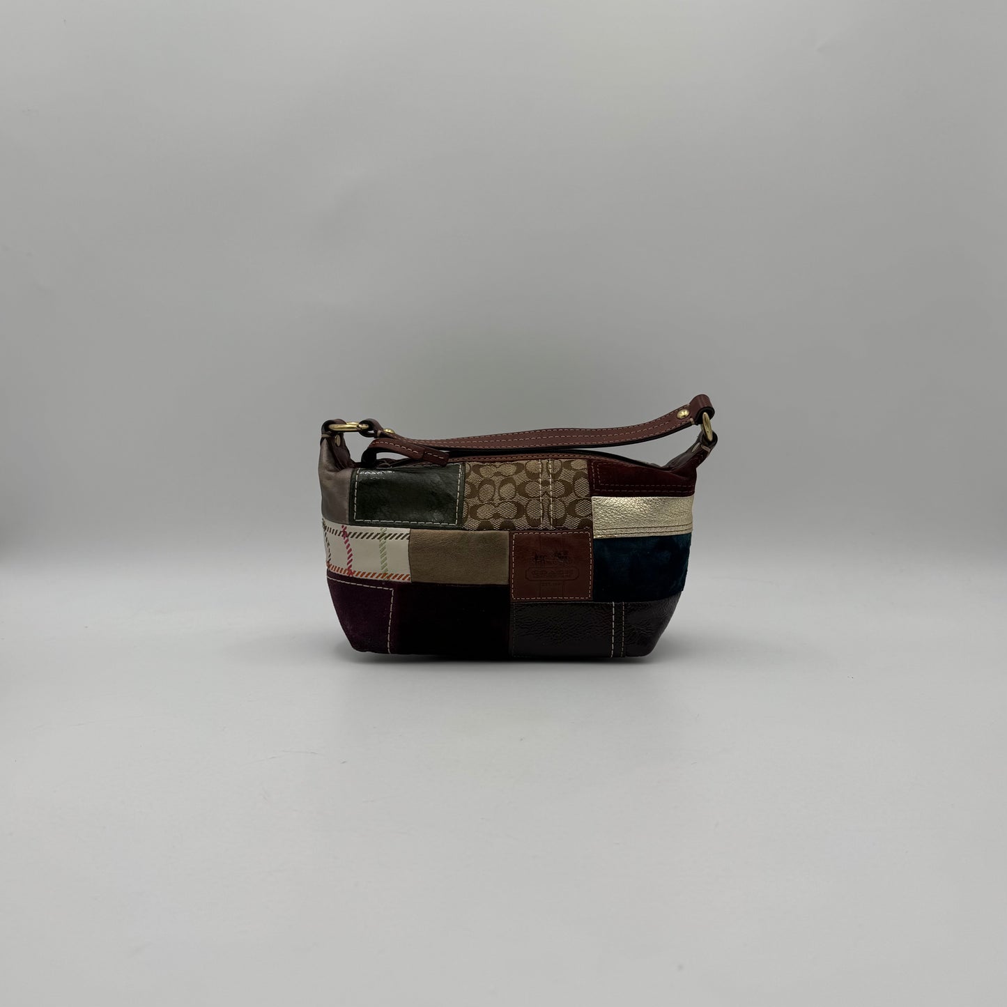 Coach Multicolor Patchwork Hobo Mini Handbag