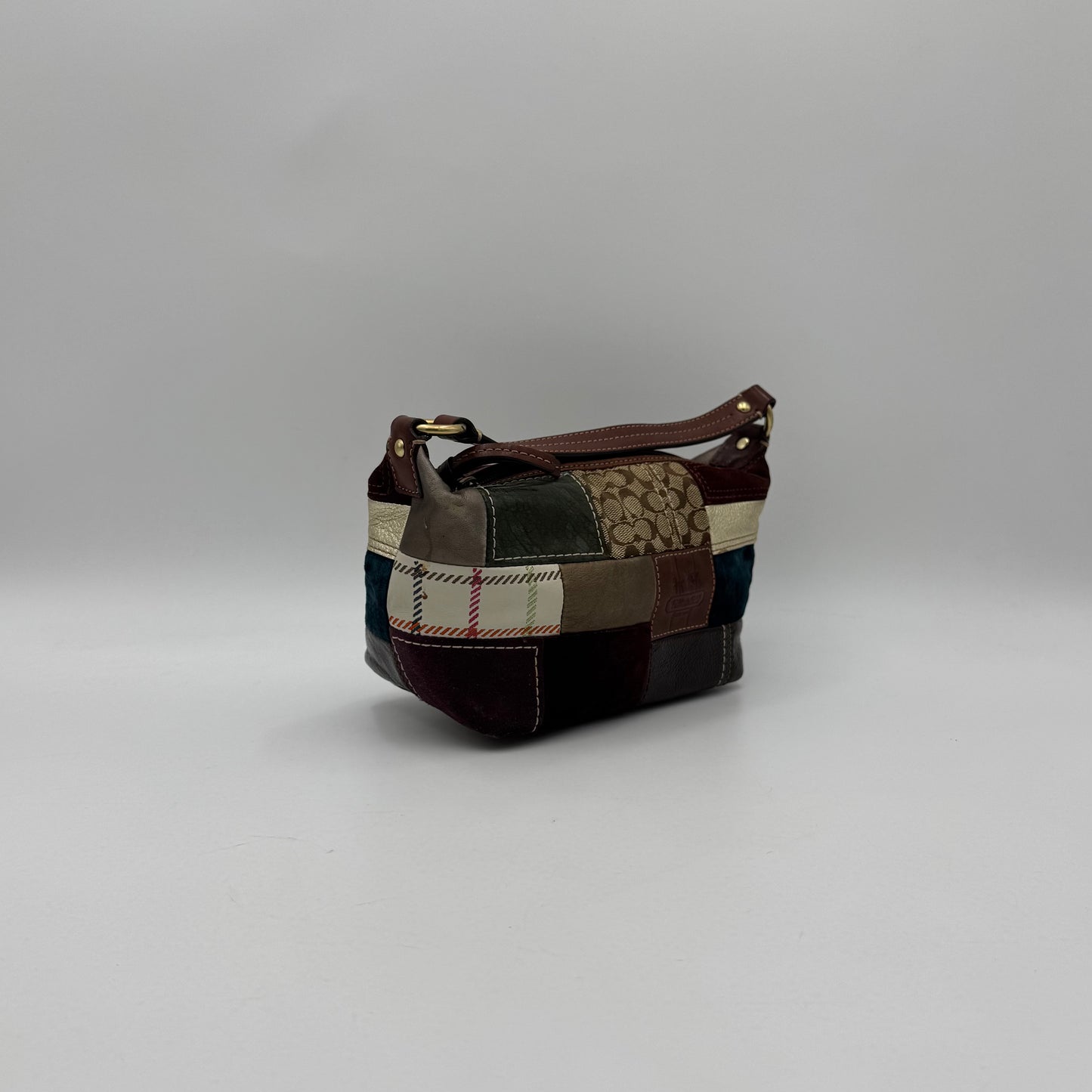 Coach Multicolor Patchwork Hobo Mini Handbag