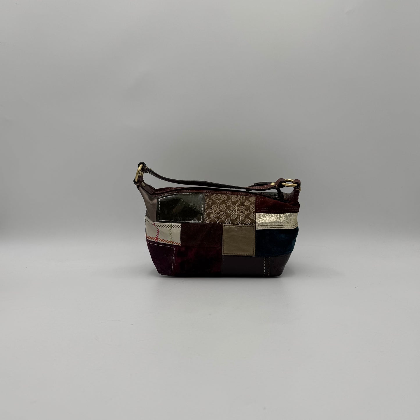 Coach Multicolor Patchwork Hobo Mini Handbag