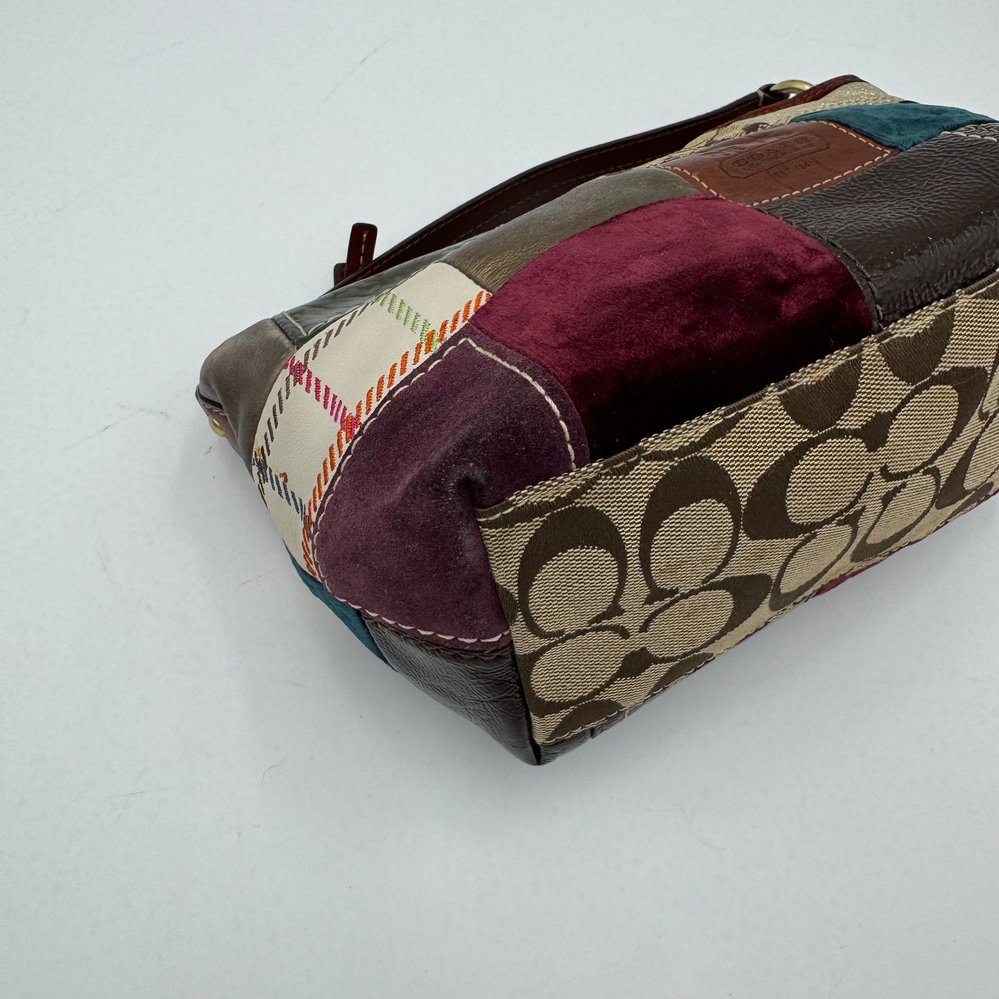 Coach Multicolor Patchwork Hobo Mini Handbag