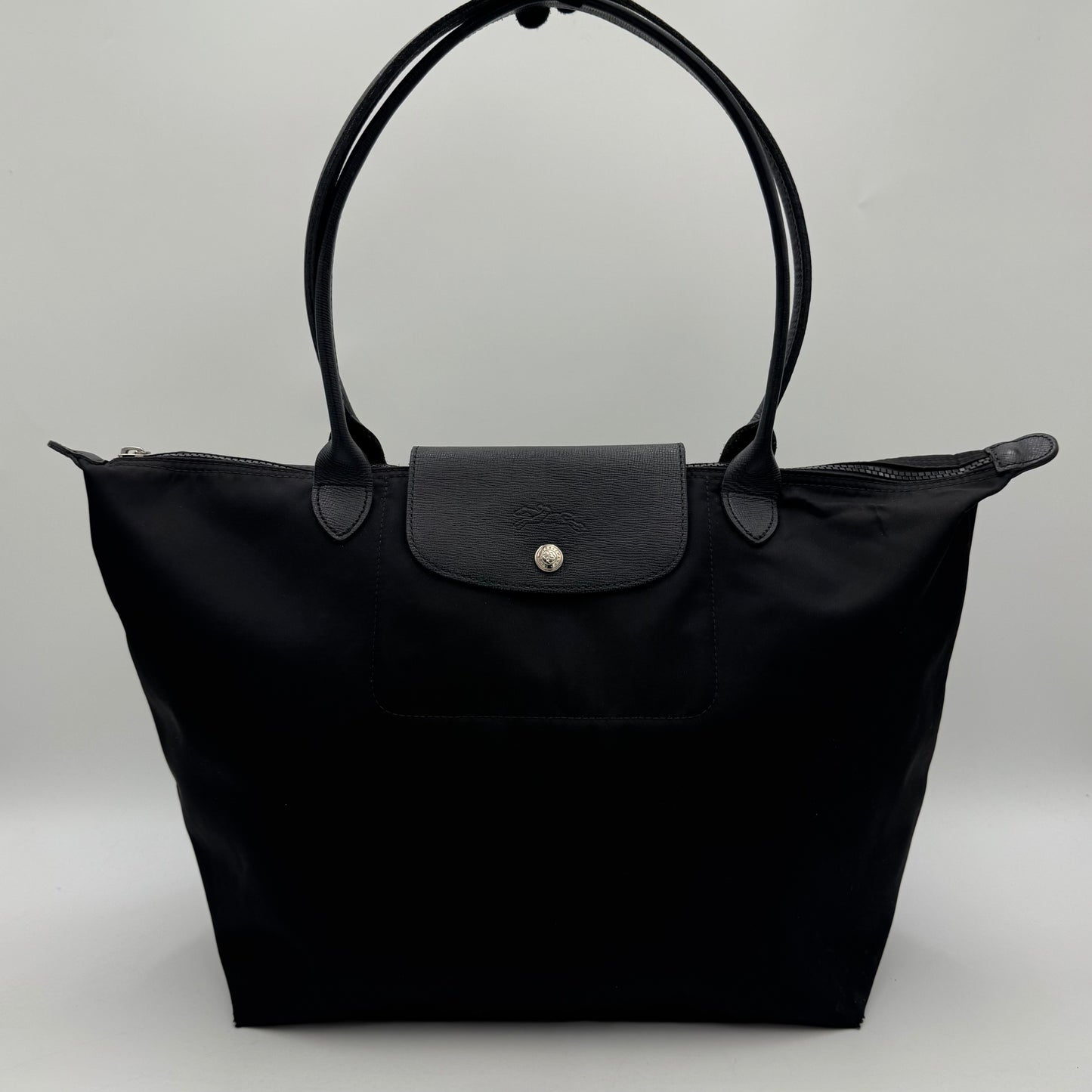 Longchamp Black Le Pliage Large Tote