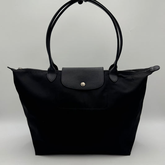 Longchamp Black Le Pliage Large Tote