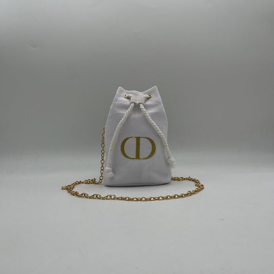 Christian Dior Beaute White Drawstring Pouch