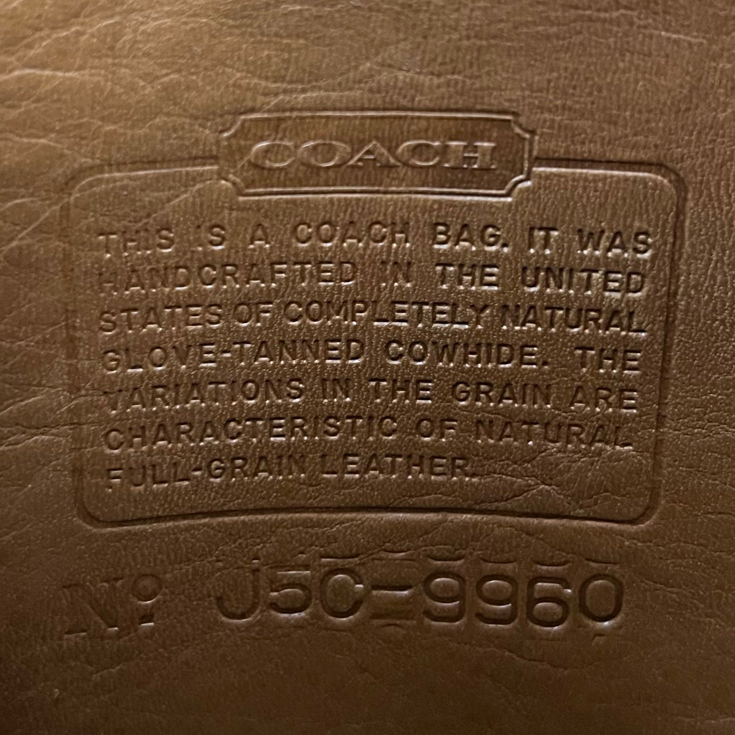 Coach British Tan Leather 9960 Backpack