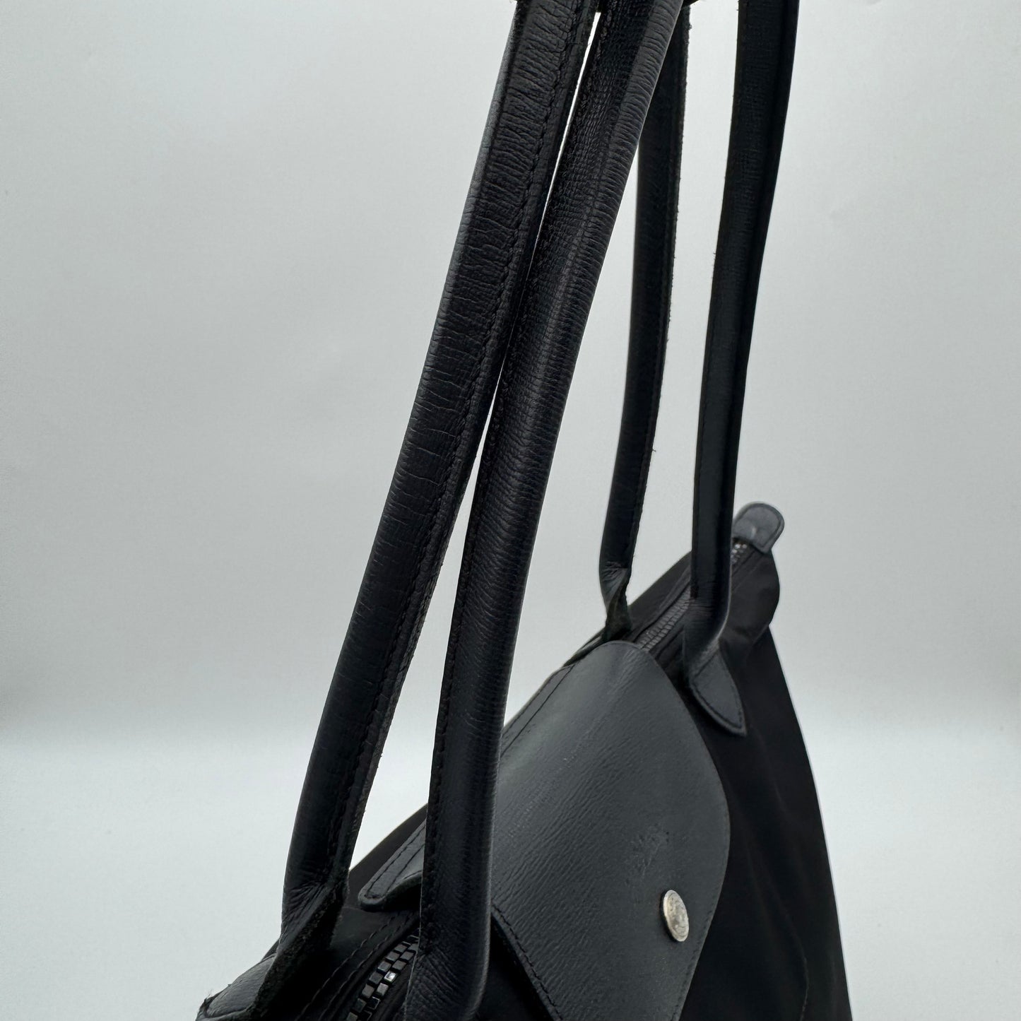 Longchamp Black Le Pliage Large Tote