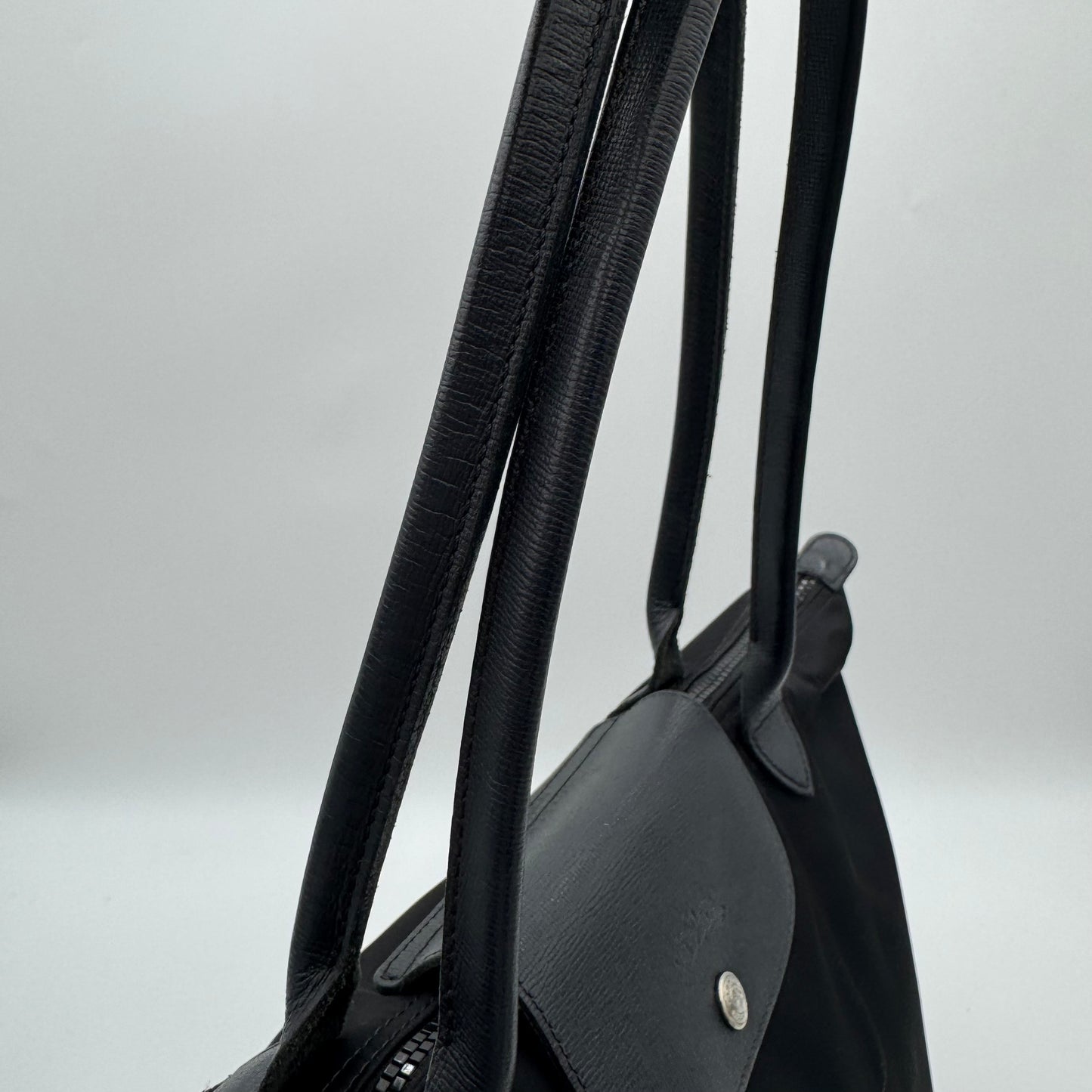 Longchamp Black Le Pliage Large Tote