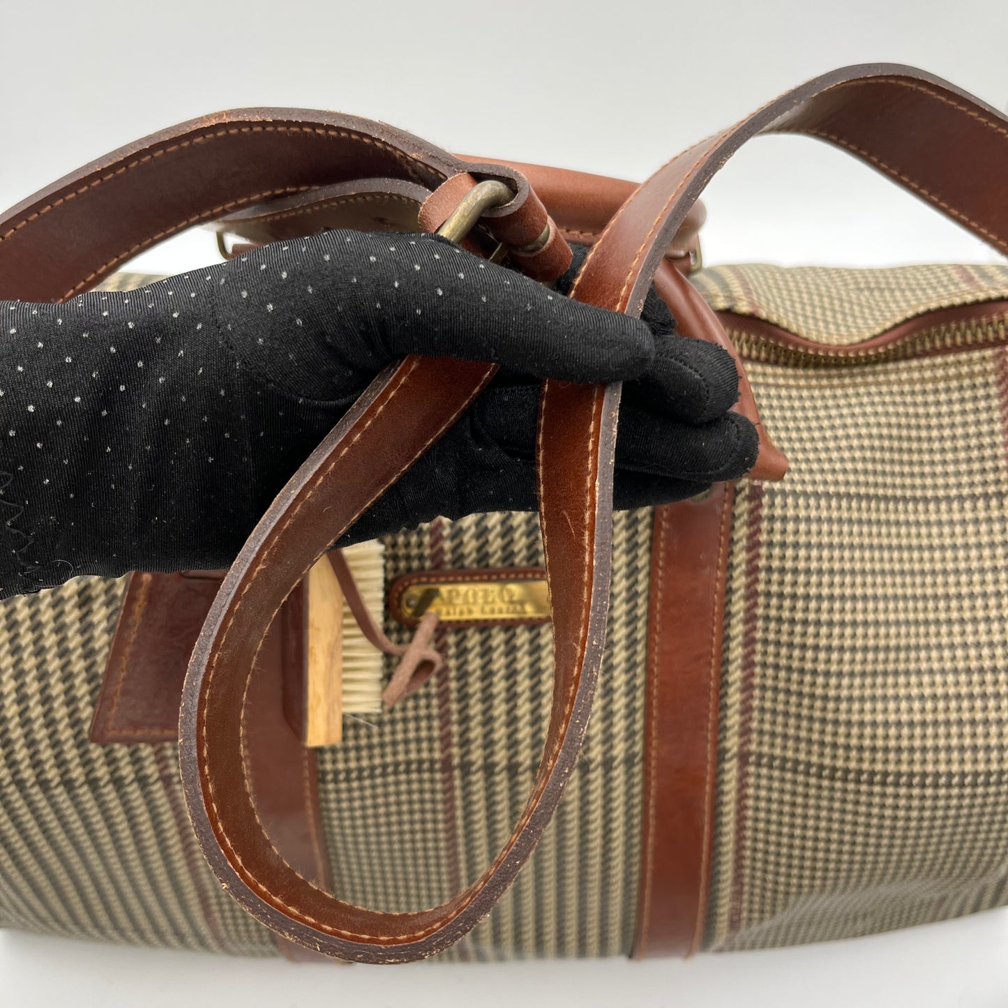 Polo Ralph Lauren Vintage Houndstooth Duffle Bag 50cm