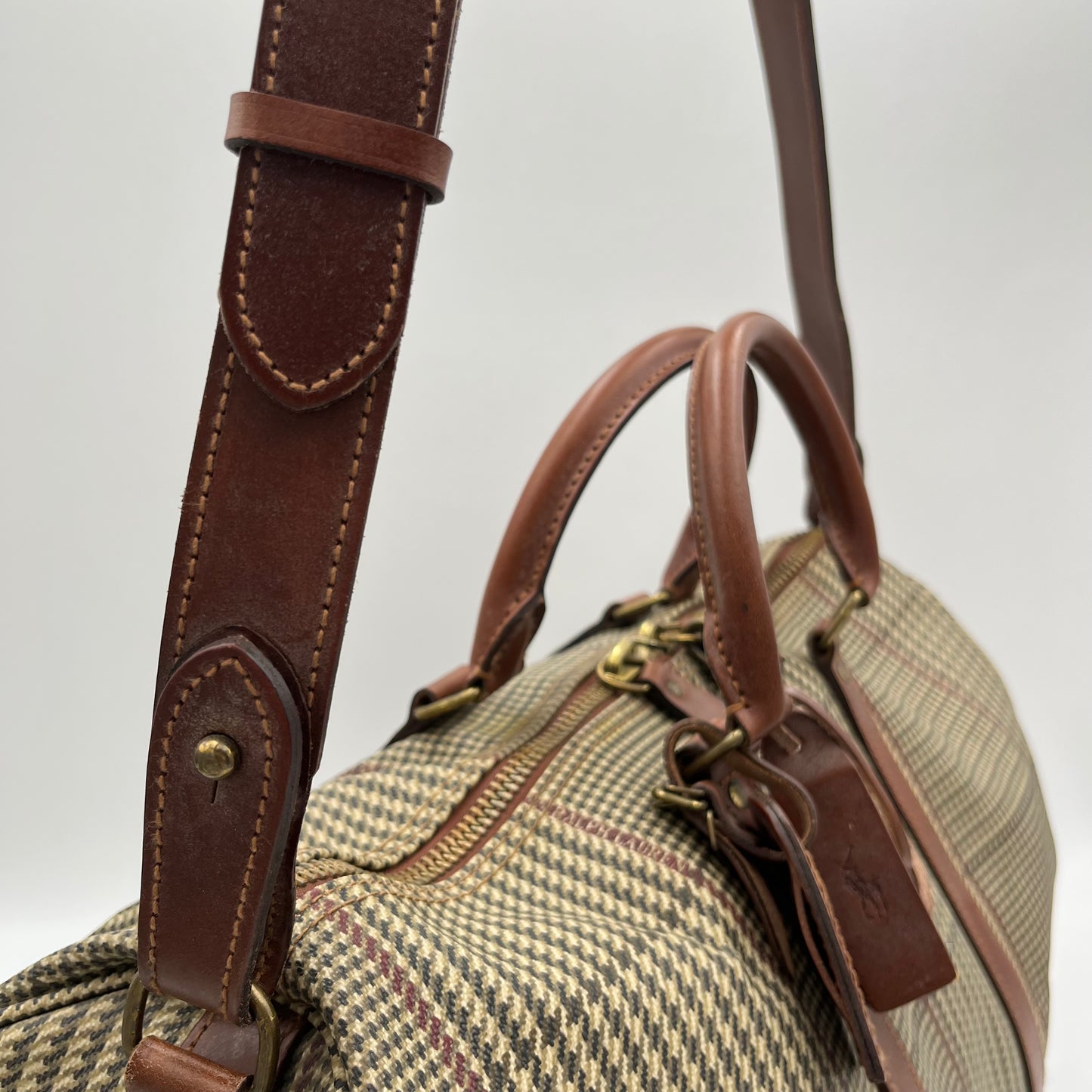 Polo Ralph Lauren Vintage Houndstooth Duffle Bag 50cm