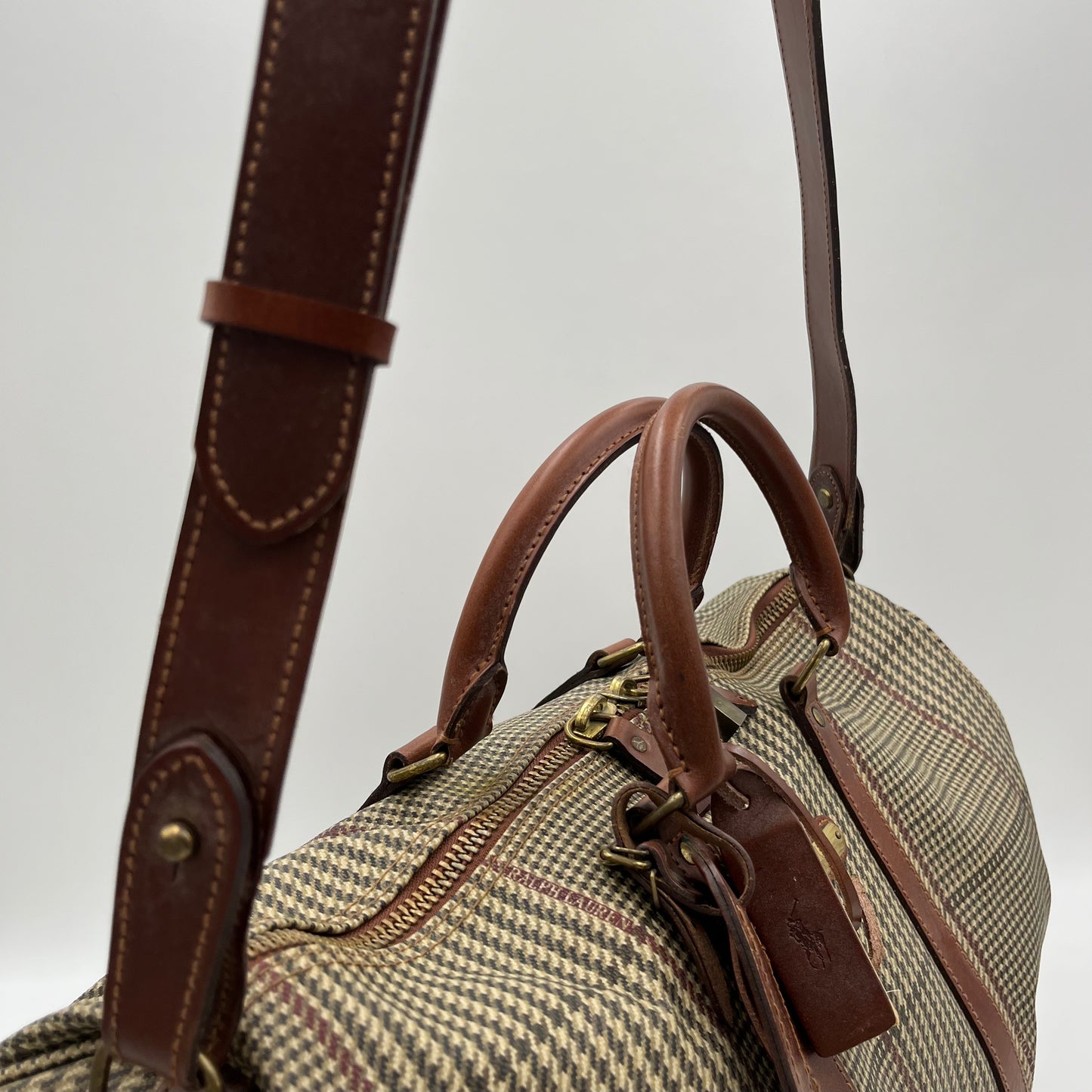 Polo Ralph Lauren Vintage Houndstooth Duffle Bag 50cm