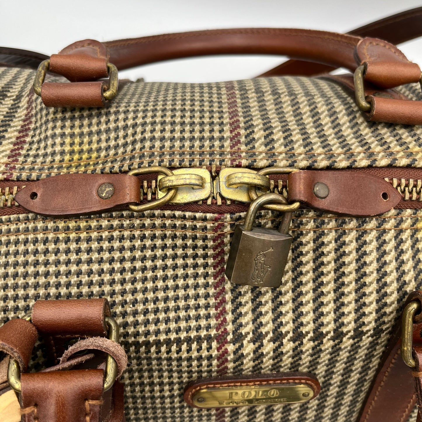 Polo Ralph Lauren Vintage Houndstooth Duffle Bag 50cm