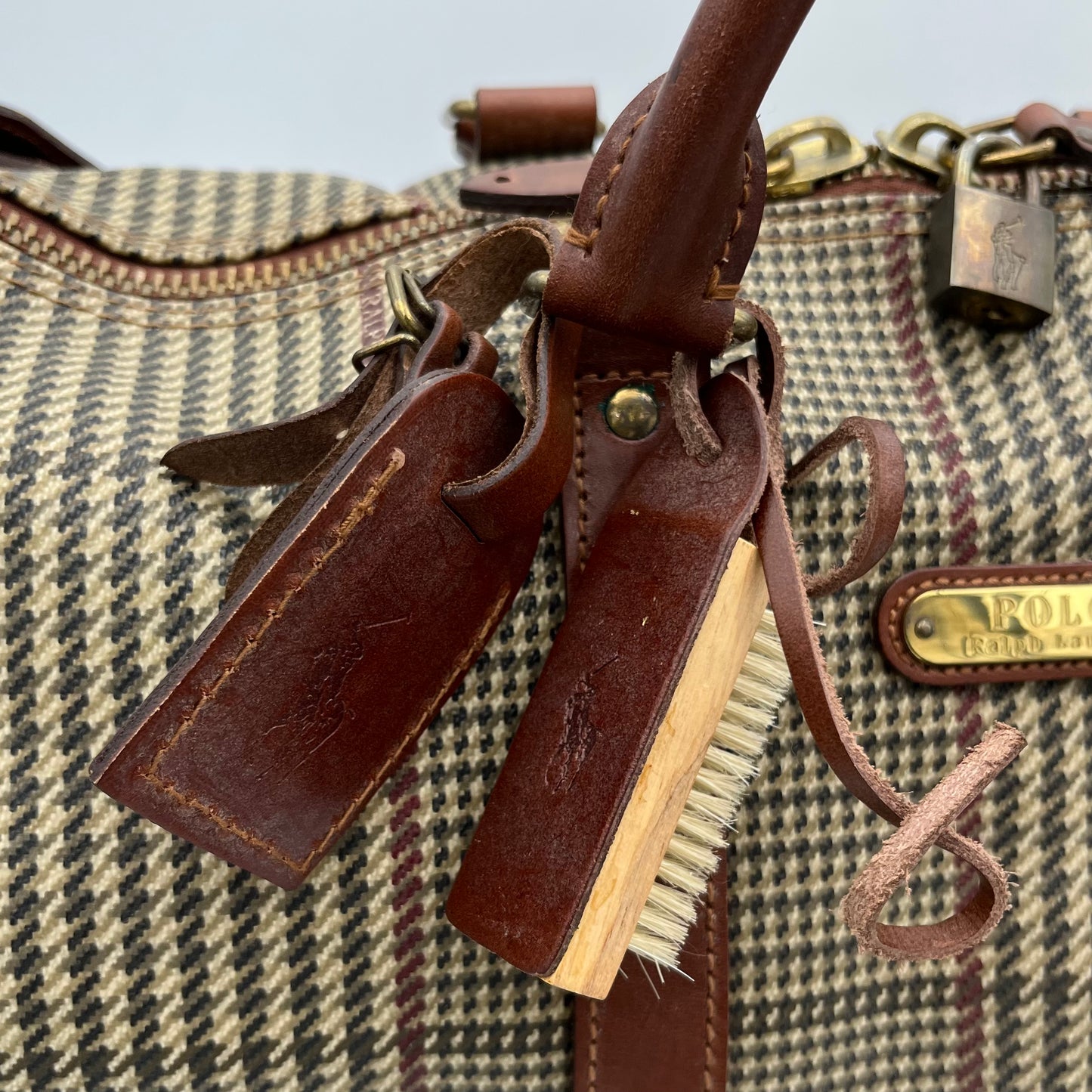 Polo Ralph Lauren Vintage Houndstooth Duffle Bag 50cm