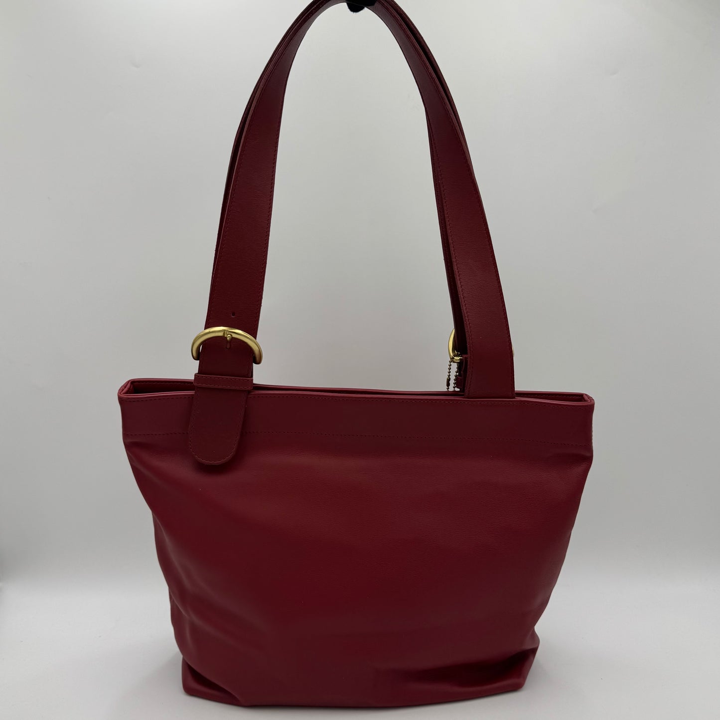 Coach 1997 Cherry Red Leather 4140 Lafayette Large Tote Bag