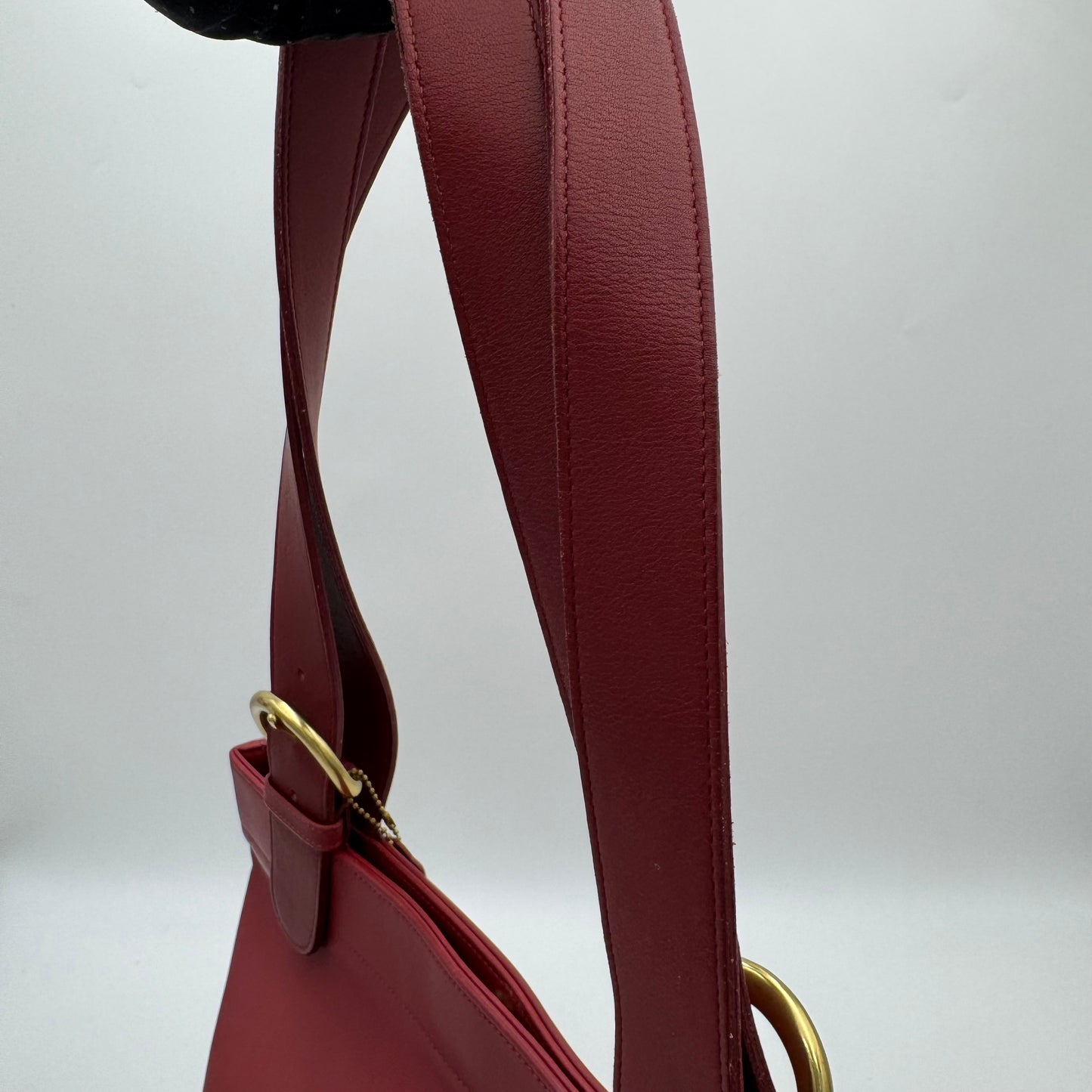Coach 1997 Cherry Red Leather 4140 Lafayette Large Tote Bag