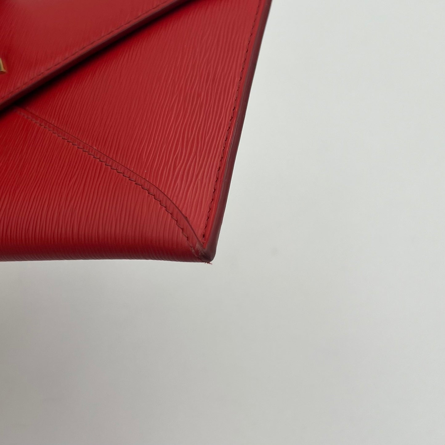 Prada Red Vitello Move Leather Envelope Long Wallet