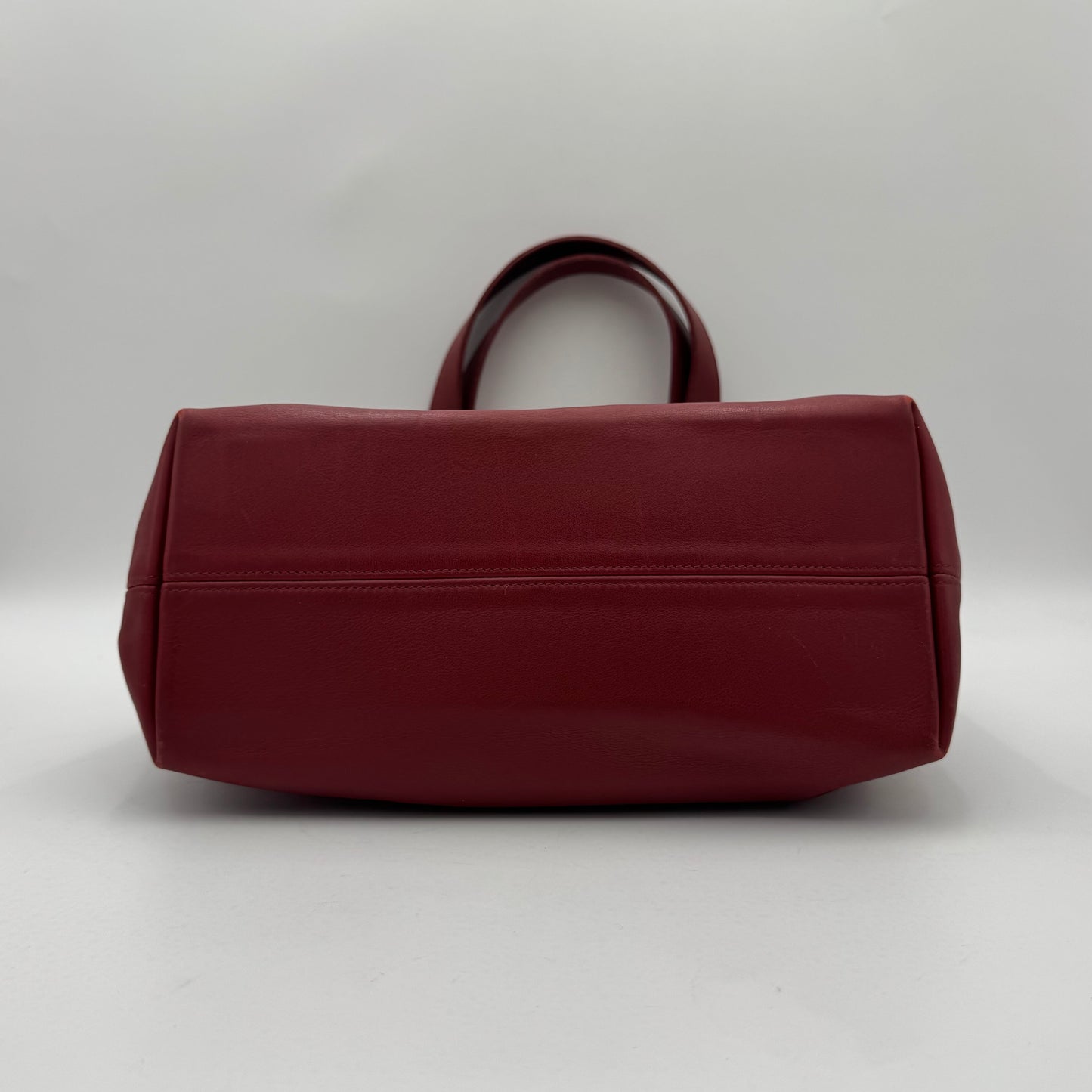 Coach 1997 Cherry Red Leather 4140 Lafayette Large Tote Bag