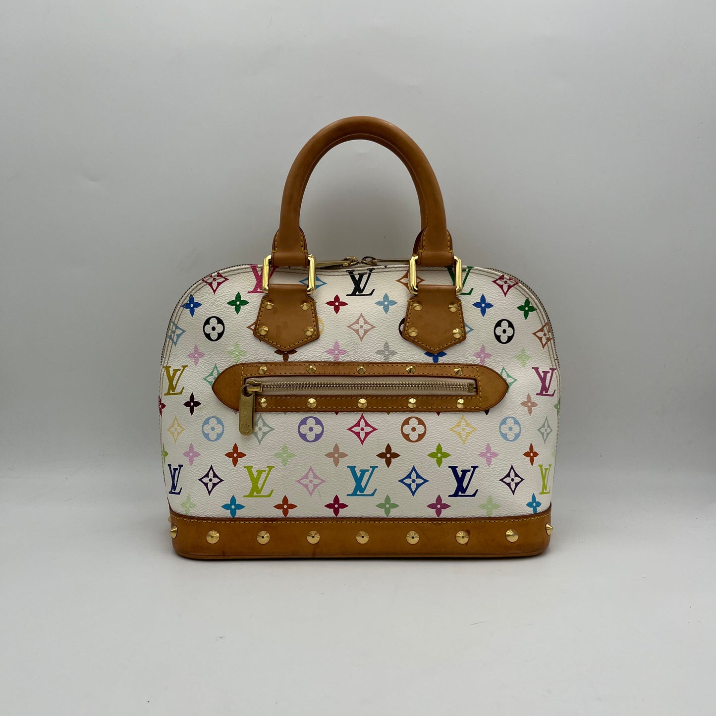 LV Takashi Murakami White Multicolor Alma PM