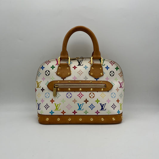 LV Takashi Murakami White Multicolor Alma PM