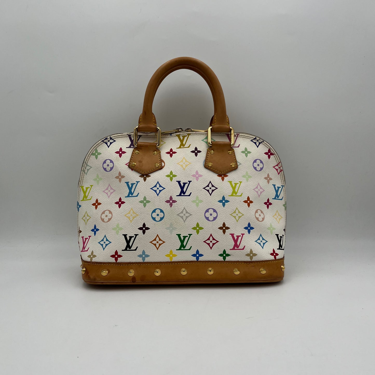 LV Takashi Murakami White Multicolor Alma PM