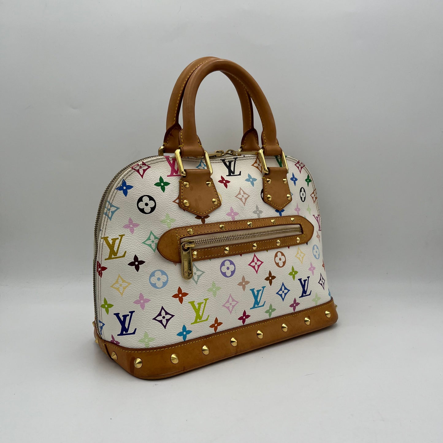 LV Takashi Murakami White Multicolor Alma PM