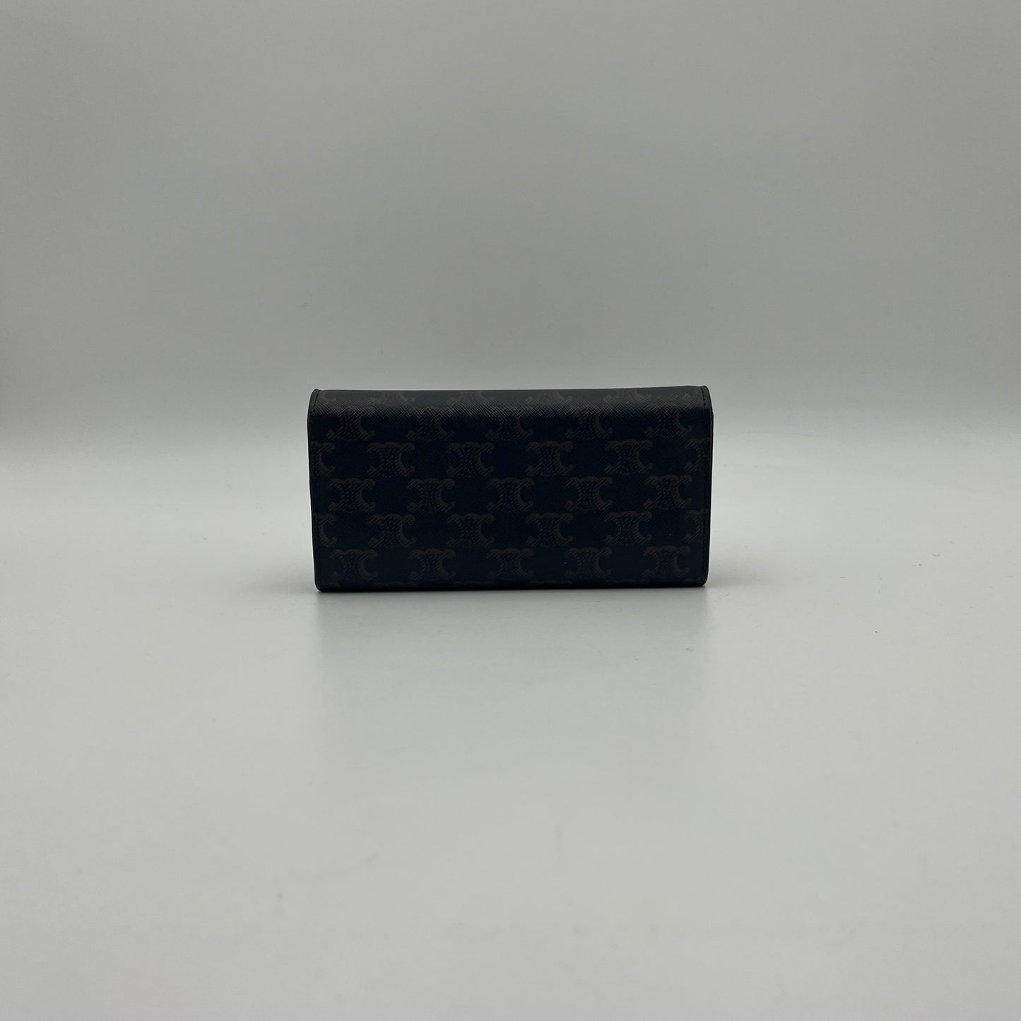 Celine Paris Triomphe Canvas Long Wallet GHW
