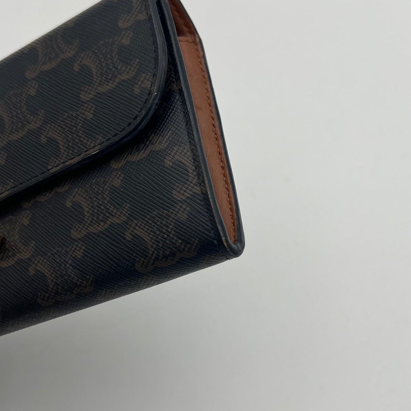 Celine Paris Triomphe Canvas Long Wallet GHW