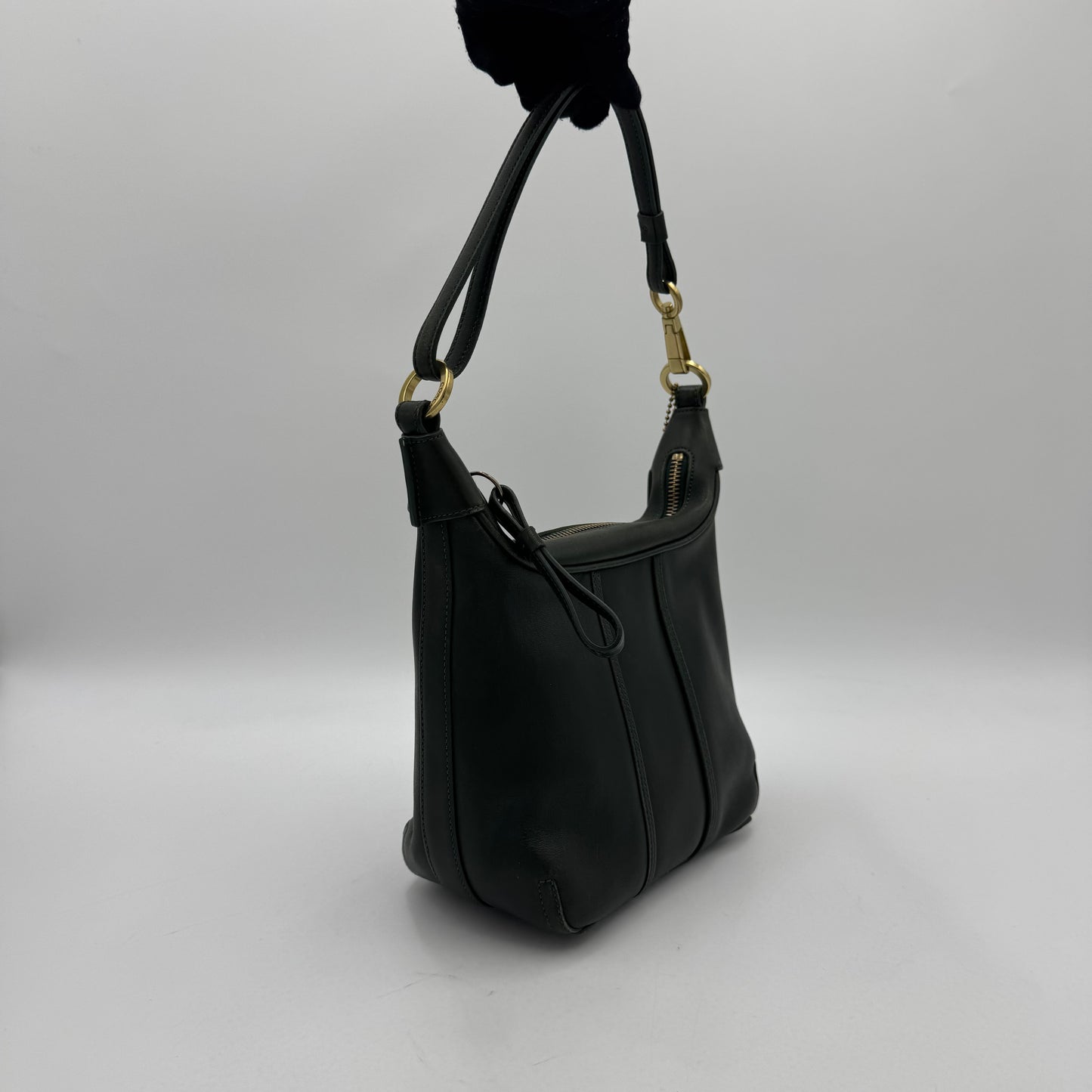 Coach 6950 Green Leather Amanda Hobo Shoulder Bag