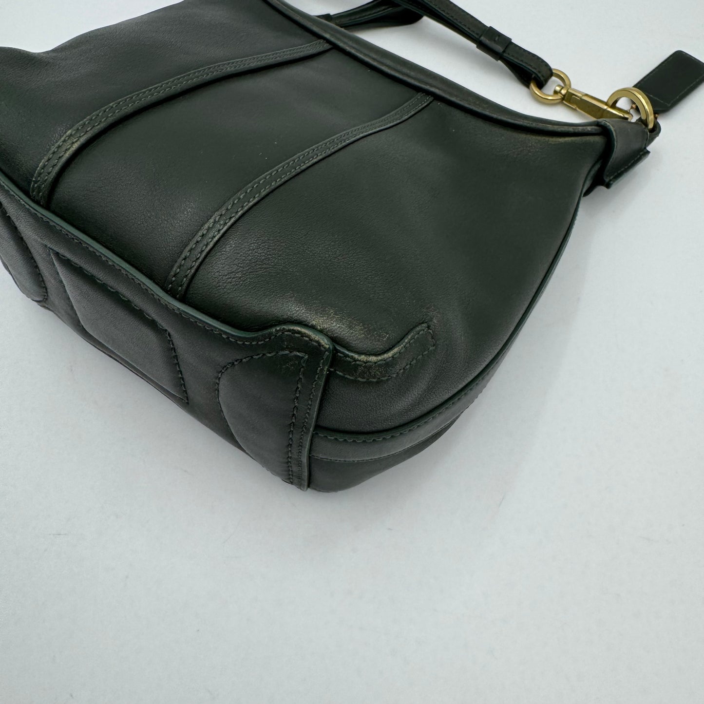 Coach 6950 Green Leather Amanda Hobo Shoulder Bag