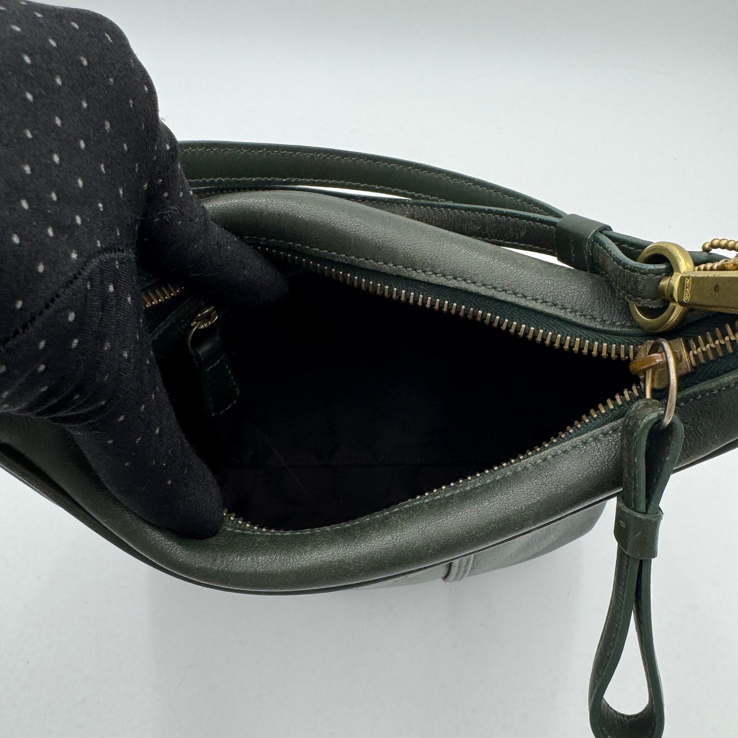 Coach 6950 Green Leather Amanda Hobo Shoulder Bag