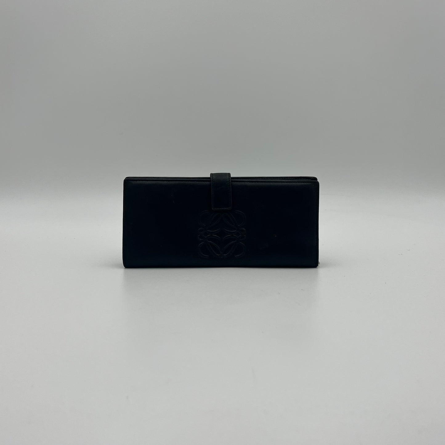 Loewe Black Anagram Soft Leather Long Bifold Wallet